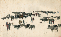 Sketch for Cattle Market Newport, 1949