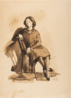 Portrait of a woman seated on a chair