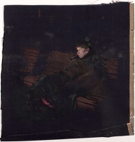 woman on a bench, circa 1900
