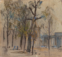 Study of Apsley gate from Hyde Park