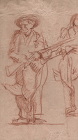 Study of Man Carrying Rifle