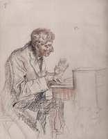 Man Playing Harmonium (study for M1109)