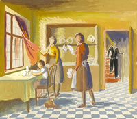 Kitchen Scene, circa 1940