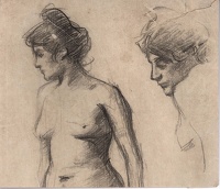 Nude study in profile
