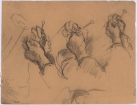 Study of hands knitting