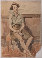 Portrait of a woman seated, 1945