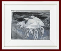 Cyclists framed, circa 1948