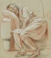 Study of Iris sleeping, mid 1940's