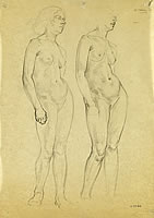 Study of standing nude