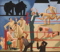 The boxing match, circa 1919-1925