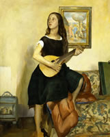 Girl with a Cittern - Portrait of...