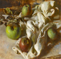 Still Life with Apples on a White Cloth