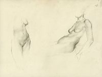 Study of a standing and reclining nude