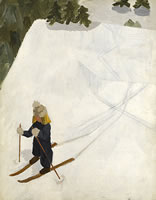 Sasha skiing in Austria, 1955